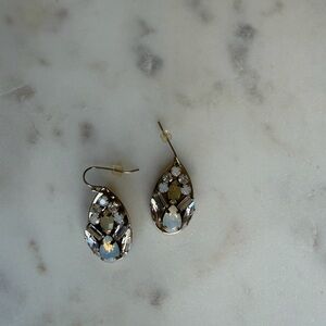 Chic Gold and Silver Teardrop Earrings